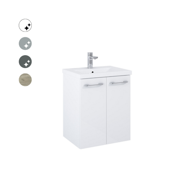 OTTO PLUS Short Projection 50cm 2 Door Wall Hung Vanity Unit