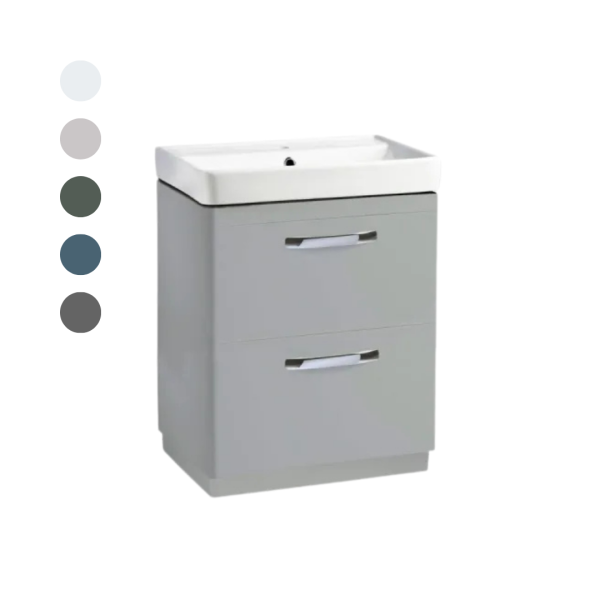 Compass 600mm Floor Standing Twin Drawer Unit