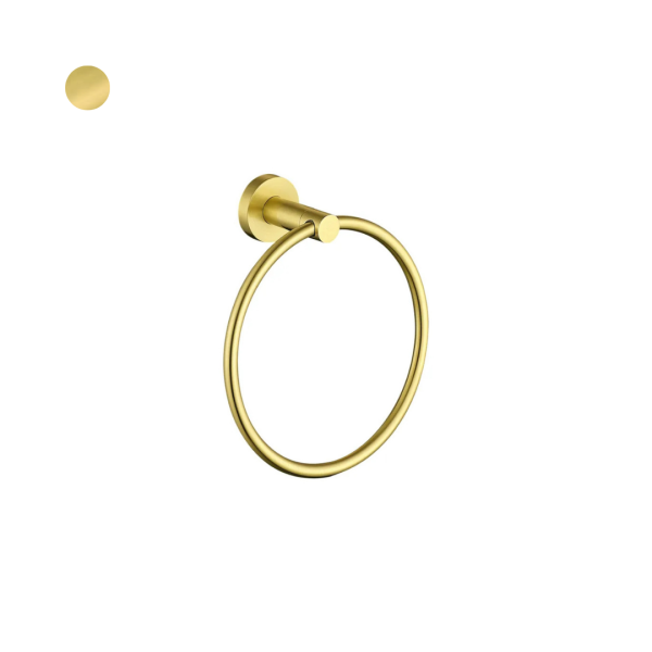 ERLA Brushed Brass Towel Ring