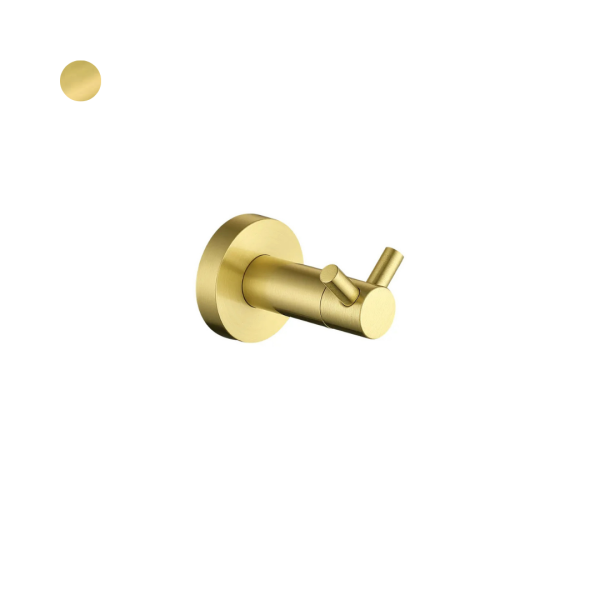 ERLA Brushed Brass Double Robe Hook