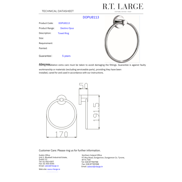 DESTINO OPUS Towel Ring - Image 2