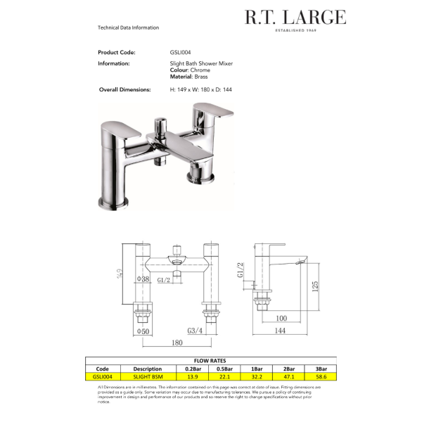 SLIGHT Bath Shower Mixer - Image 2