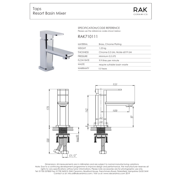 RESORT Basin Mono Mixer - Image 2