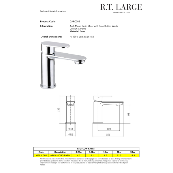 ARCH Basin Mono Mixer - Image 2