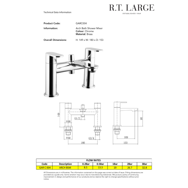 ARCH Bath Shower Mixer - Image 2