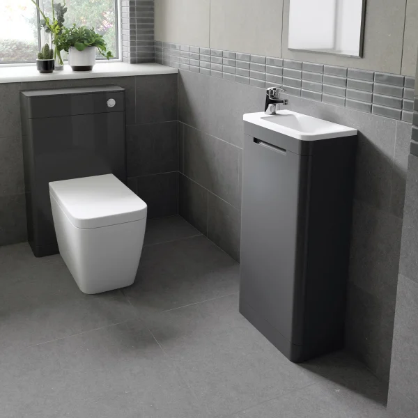 Arc Cloakroom Floor Standing Vanity Unit - Image 3