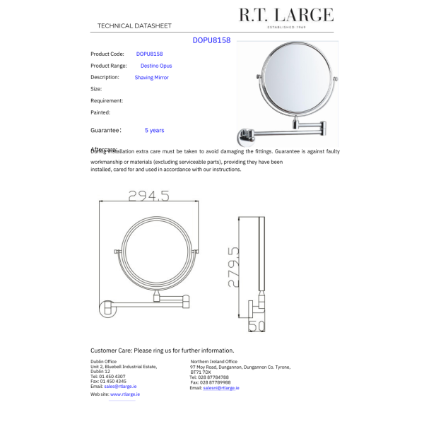 DESTINO OPUS Shaving Mirror - Image 2