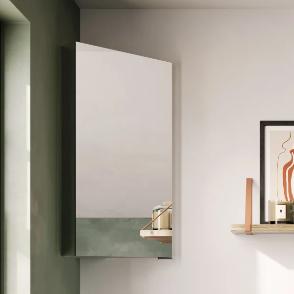 ERIS Corner Aluminium Cabinet with mirrored sides - Image 2