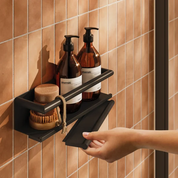 Shower Shelf with Grab Bar and Magnetic Squeegee - Image 3