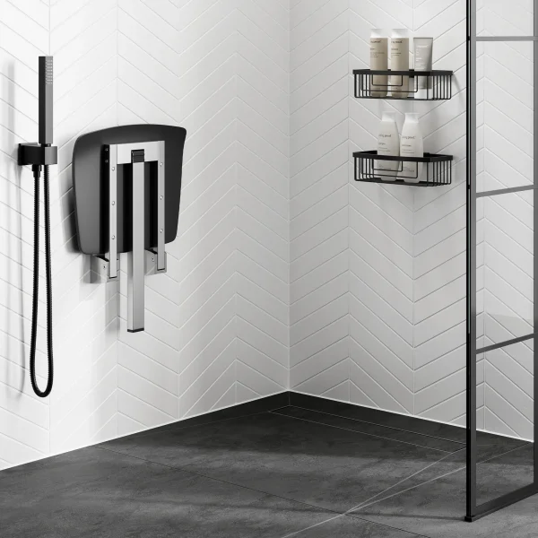Shower Seat with Support Leg - Image 3