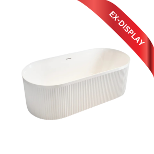 (EX-DISPLAY) AVARA Fluted Freestanding White Bath