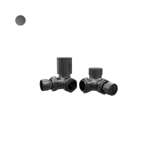 Gunmetal Grey Corner Radiator Valves