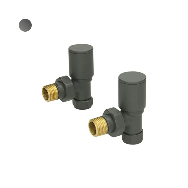 Anthracite Radiator Valves Angled