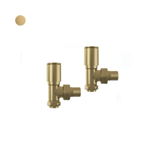 Brushed Brass Angled Radiator Valve