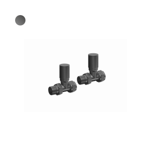 Gunmetal Grey Straight Radiator Valve