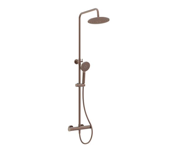 URBAN Round Thermostatic Shower Kit Brushed Bronze - SONAS